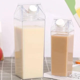 Transparent Acrylic Bottle Shaped Box Portable Milk Refrigerator Milk 500ml/1000ml-IMMEDIATE SHIP FOR ALL BRAZIL