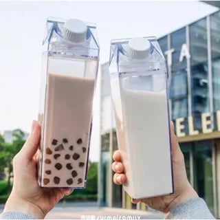 Transparent Acrylic Bottle Shaped Box Portable Milk Refrigerator Milk 500ml/1000ml-IMMEDIATE SHIP FOR ALL BRAZIL