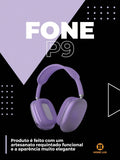 Fone Headphone Wireless Extra Bass P9 Air Top Max