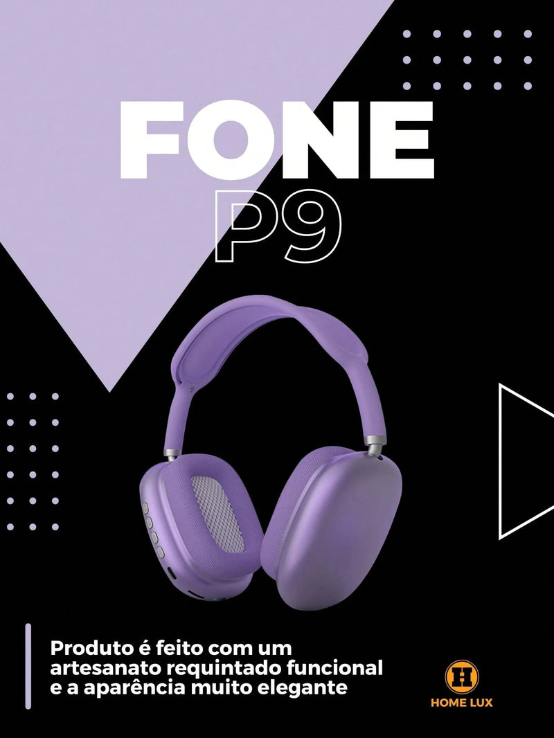 Fone Headphone Wireless Extra Bass P9 Air Top Max