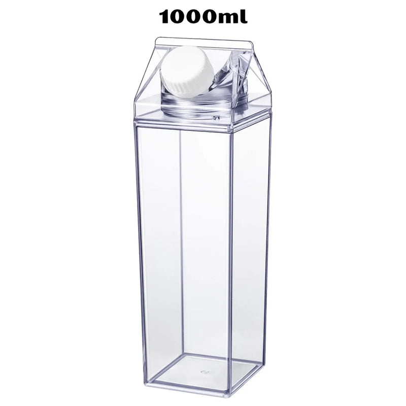 Transparent Acrylic Bottle Shaped Box Portable Milk Refrigerator Milk 500ml/1000ml-IMMEDIATE SHIP FOR ALL BRAZIL