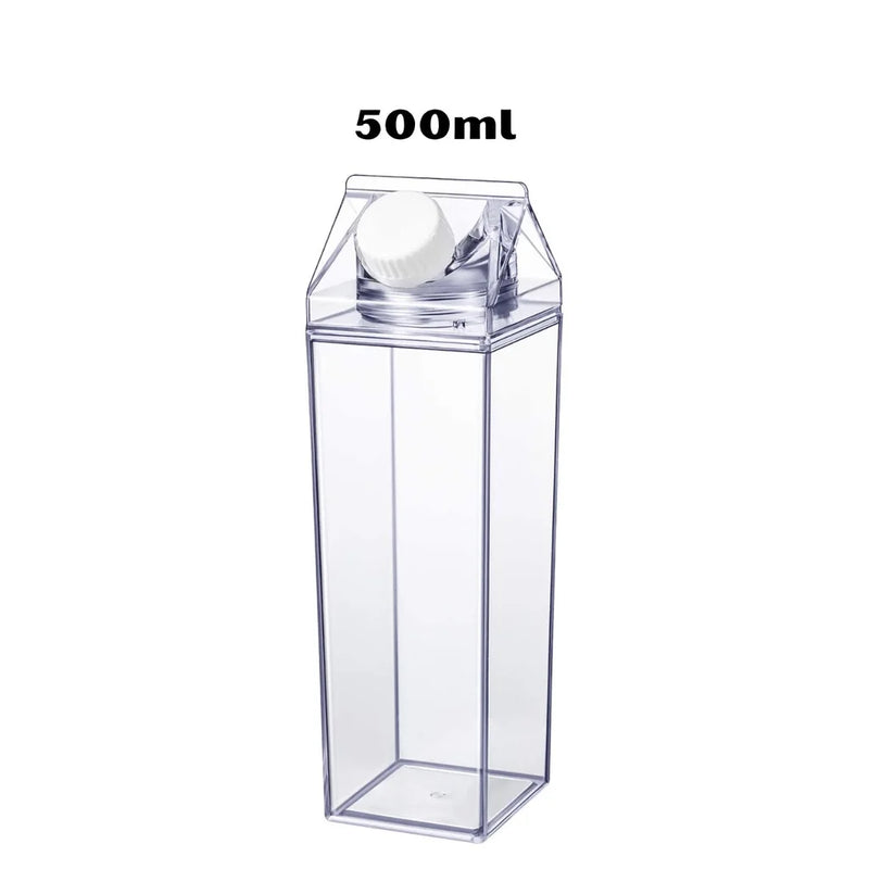 Transparent Acrylic Bottle Shaped Box Portable Milk Refrigerator Milk 500ml/1000ml-IMMEDIATE SHIP FOR ALL BRAZIL