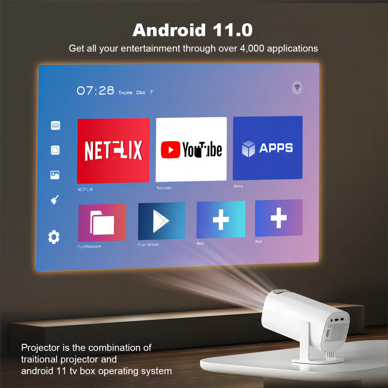 Projetor LED Salange-P30 720P - Compatível com Android e iOS- EMCOMPRASONLINE