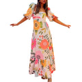 Vestido floral moda feminina-EMCOMPRASONLINE